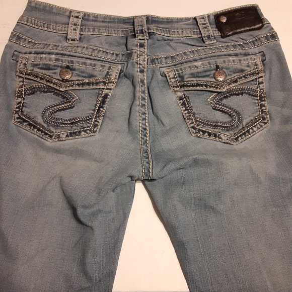 Silver Jeans Women's Suki Mid Slim Boot Jeans 1000280 Size 31x31 - Picture 3 of 7